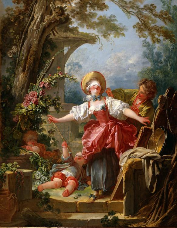 Jean Honore Fragonard Blind Man's Buff (mk08) oil painting picture